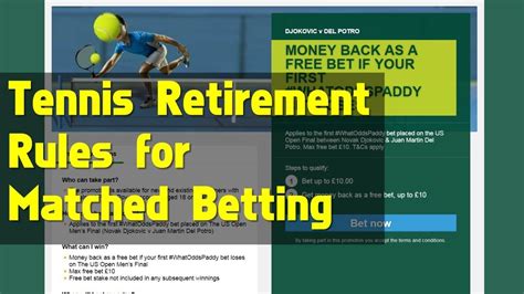 Tennis betting retirement rules  The tennis betting rule states that all bets are valid if and only if at least one set of tennis matches is completed